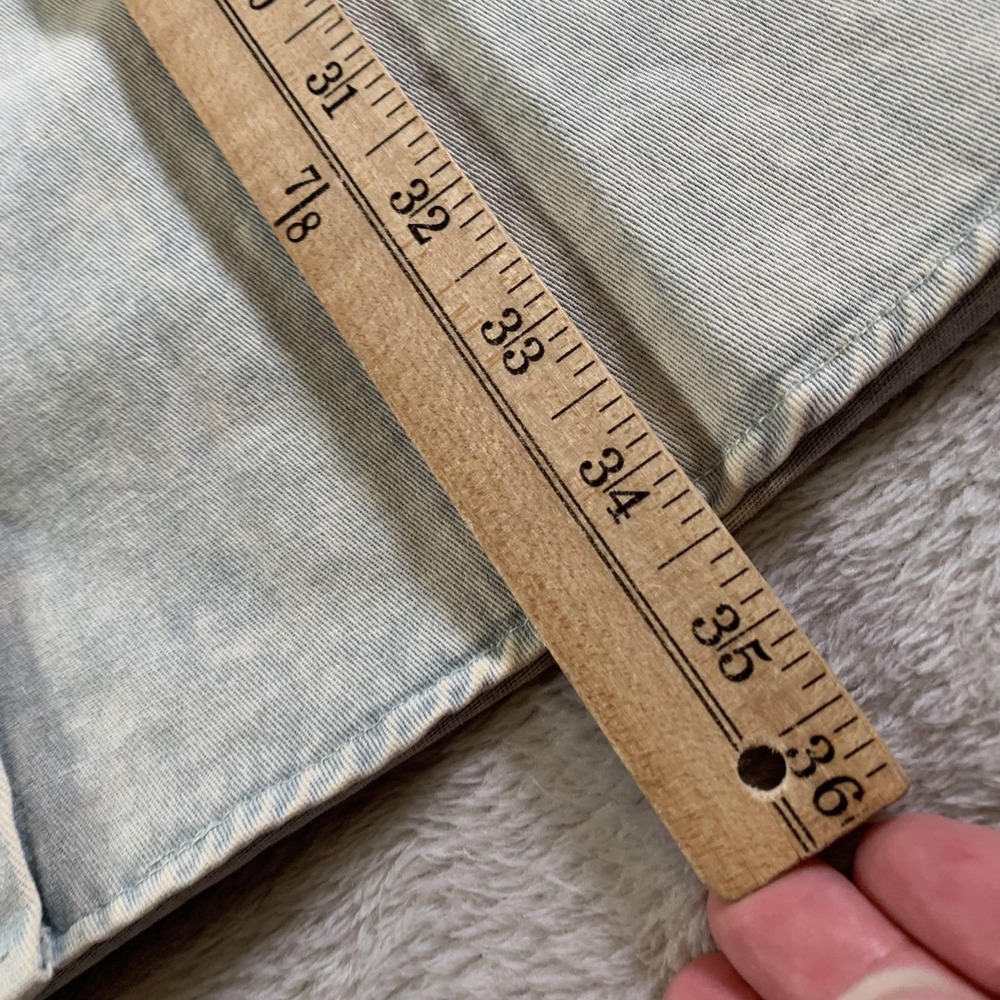 Entro Dress Womens Small Blue Denim Ruffle High Neck Button Up Shirt Dress NEW - Picture 7 of 12